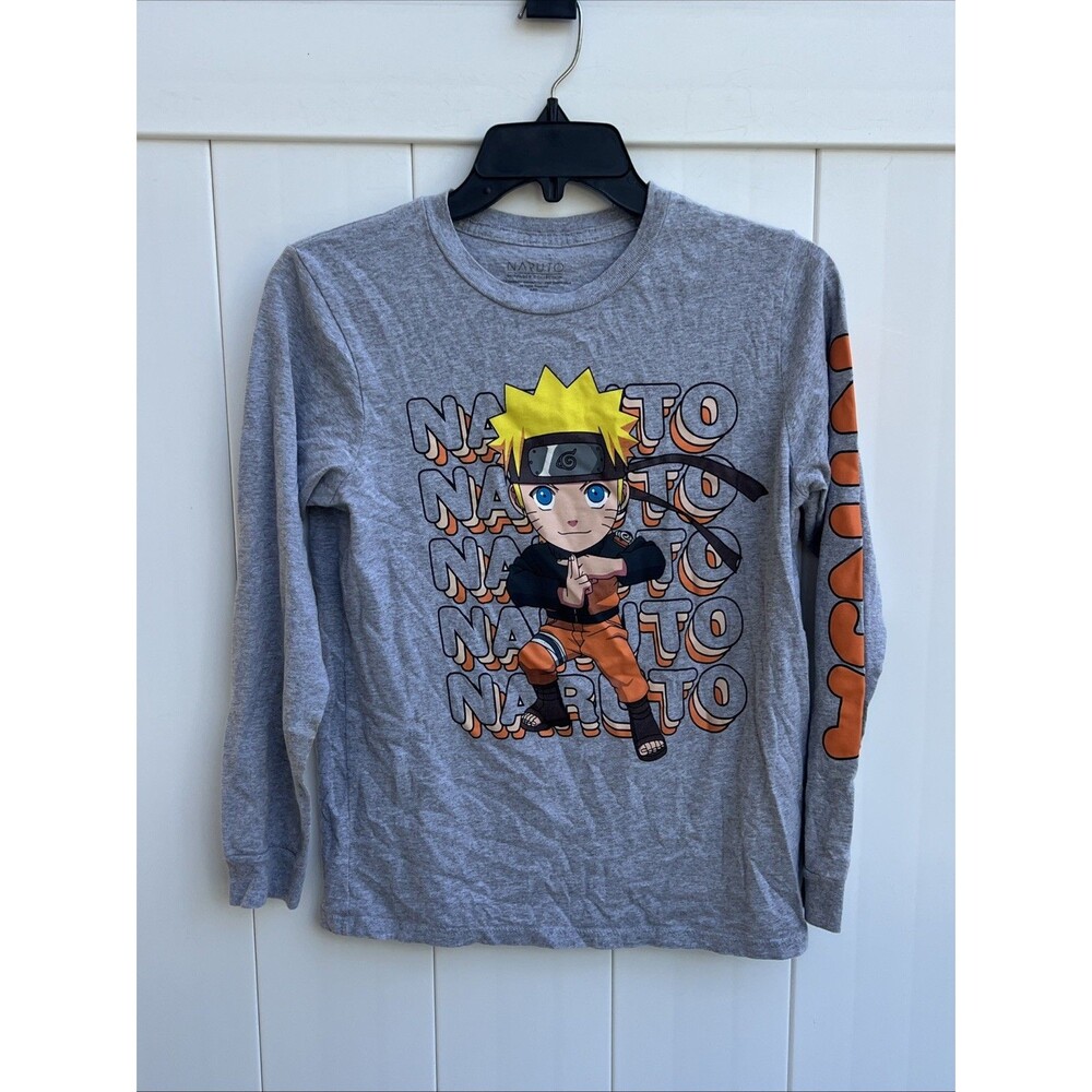 Naruto Anime Character Boy Youth T-Shirt Size Large Long Sleeve
